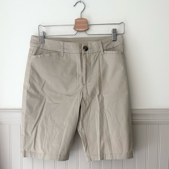 Croft & Barrow 8 Stretch Classic Fit Bermuda Beige Shorts - Picture 1 of 5